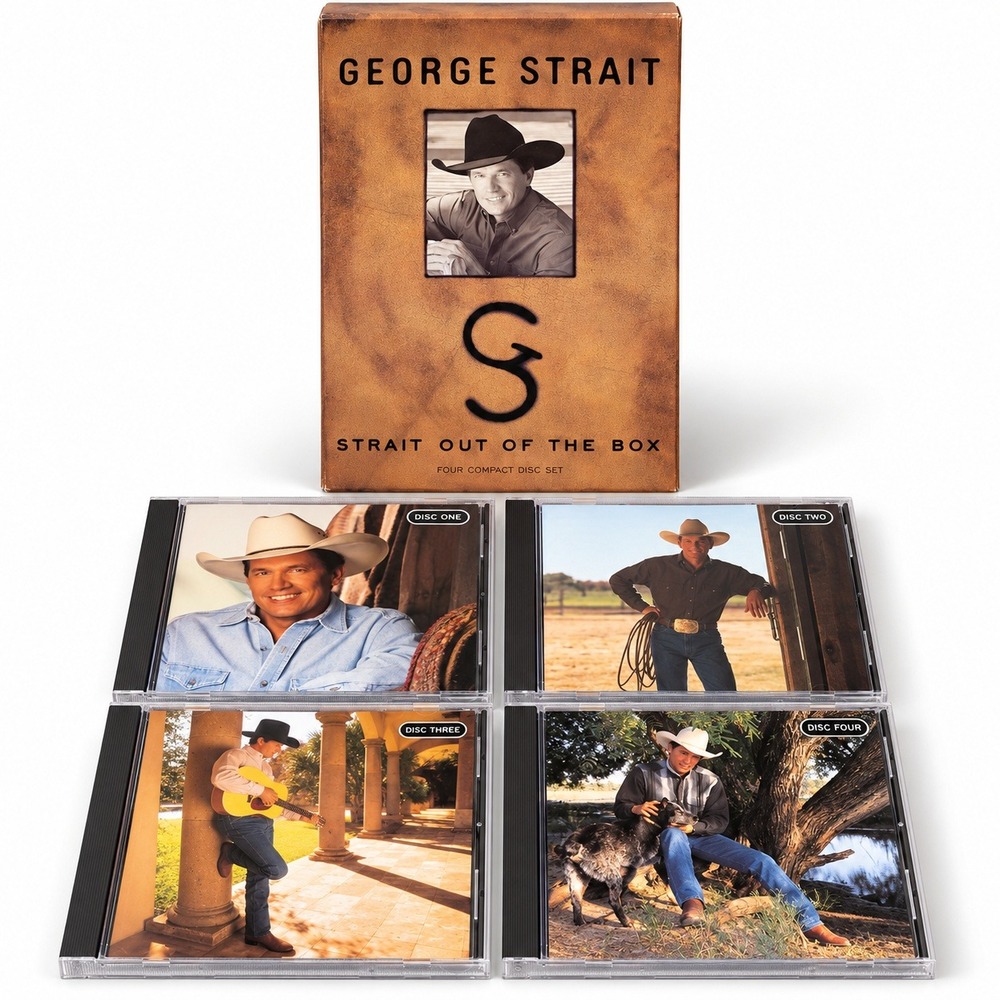George Strait Strait Out of the Box 4-CD Set 1995 Excellent Boxset 72 Tracks